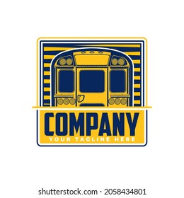 School Bus back view logo