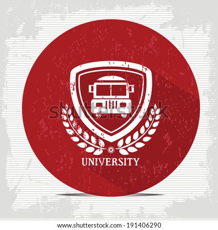 School bus badge symbol,vector