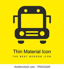 School bus bright yellow material minimal icon or logo design