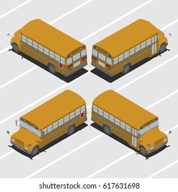 School bus. car for Isometric world