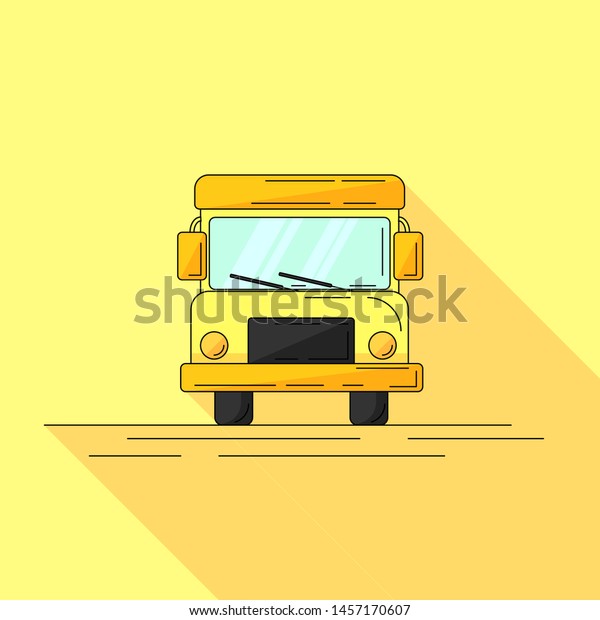 school bus in cartoon style. Vector illustration\
for web or design.