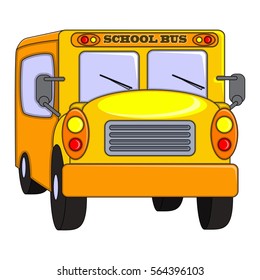 School bus cartoon vector illustration