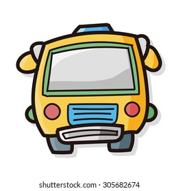 school bus color doodle