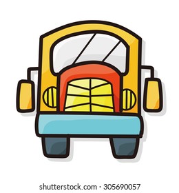 school bus color doodle