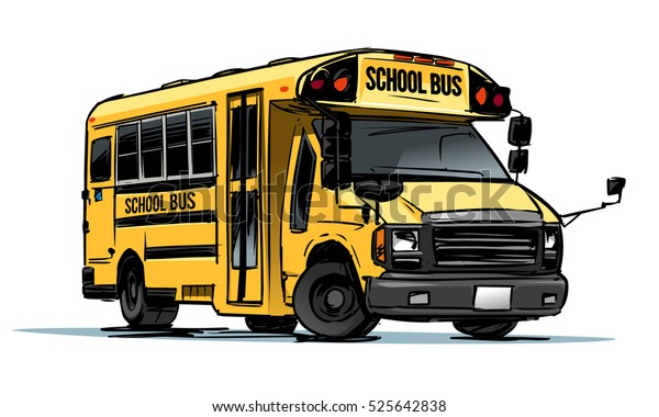 School Bus Color Illustration Stock Vector (Royalty Free) 525642838