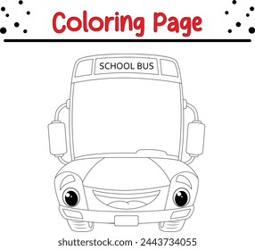 School bus coloring page for kids