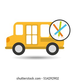 school bus colors icon graphic vector illustration eps 10