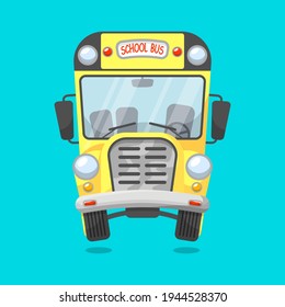 School bus concept with cartoon design