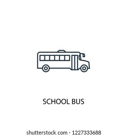 School bus concept line icon. Simple element illustration. School bus concept outline symbol design from School set. Can be used for web and mobile UI/UX