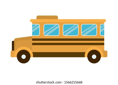School bus design, Education lesson study learning classroom and information theme Vector illustration