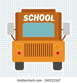 School bus design over white background, vector illustration