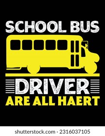 school bus driver are all heart design