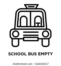 School Bus Empty icon vector isolated on white background, School Bus Empty transparent sign , linear symbol and stroke design elements in outline style