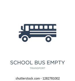 school bus empty icon vector on white background, school bus empty trendy filled icons from Transport collection, school bus empty vector illustration