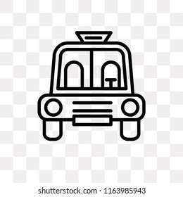 School Bus Empty vector icon isolated on transparent background, School Bus Empty logo concept