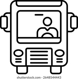 School Bus Filled Style Icon Design