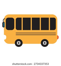 Ilustración de dibujos animados de diseño plano de autobús escolar