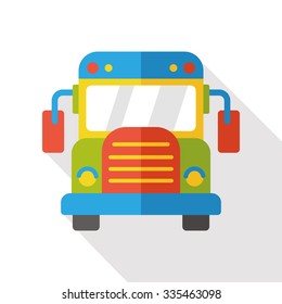 school bus flat icon