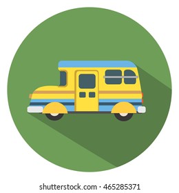 school bus flat icon