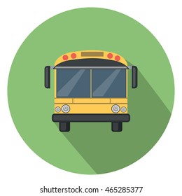 school bus flat icon