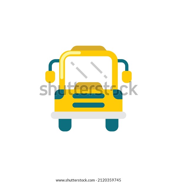 School Bus Flat Icon - Back to school icon\
vector illustration -\
Isolated