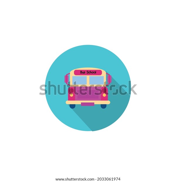 school bus flat icon\
illustration