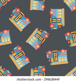 School Bus flat icon,eps10 seamless pattern background