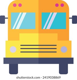 Illustrationssymbol für Schulbusflat