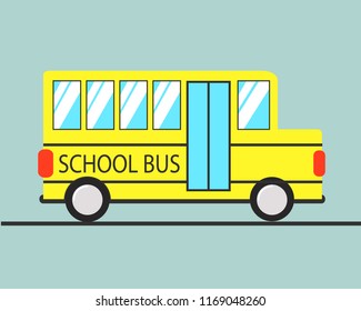 School Bus in Flat style