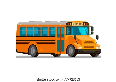 School bus. Flat style, vector illustration