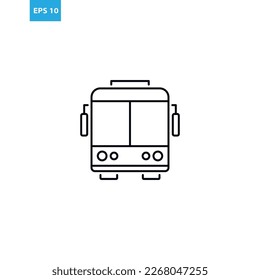 School bus front line icon Vector illustration