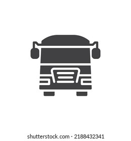 School Bus Front Vector Icon Filled Stock Vector (Royalty Free ...