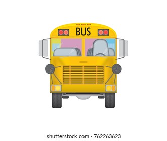 School Bus, Front View.