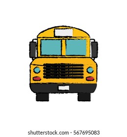 School bus front view icon vector illustration graphic design