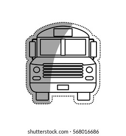 School bus front view icon vector illustration graphic design