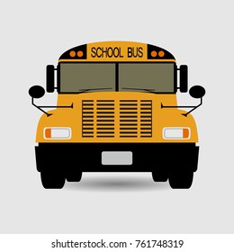 School bus front view icon