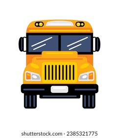 school bus front view isolated
