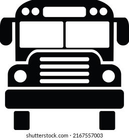 School Bus Front View Vector Stock Vector (Royalty Free) 2167557003 ...