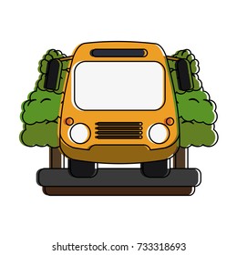 school bus frontview icon image 
