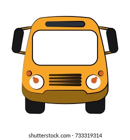 school bus frontview icon image 