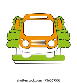 school bus frontview icon image