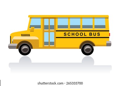 School Bus Funny Cartoon Style Stock Vector (Royalty Free) 265333700 ...