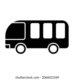 icono vector de estilo de glifo de bus escolar que puede modificar o editar fácilmente 