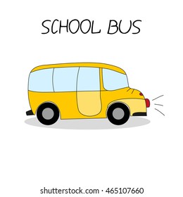 School bus. Hand drawing. Doodle style. Illustration for your design.