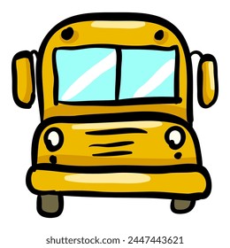 School Bus - Hand Drawn Doodle Icon