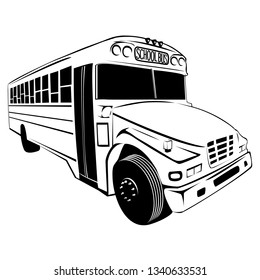 School Bus Icon Stock Vector (Royalty Free) 1340633531