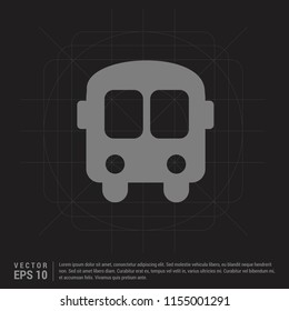 School Bus Icon - Black Creative Background - Free vector icon