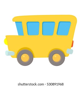 School bus icon. Cartoon illustration of school bus vector icon for web