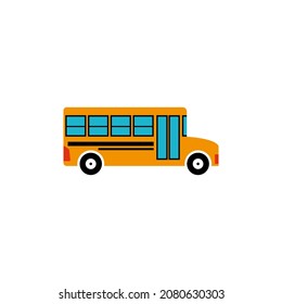 Plantilla de diseño de icono de bus escolar vector ilustración aislada