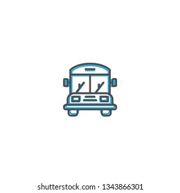 School bus icon design. Transportation icon vector illustration